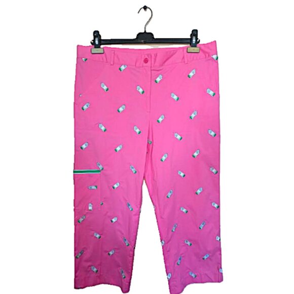 Lilly Pulitzer White Label Golf Capri Pants Pink Size 14 - Picture 1 of 8